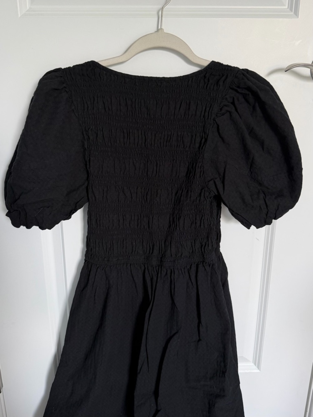 Madewell True Black Lucie Puff-Sleeve Midi Dress Size 6 - 54586 - Picture 9 of 16